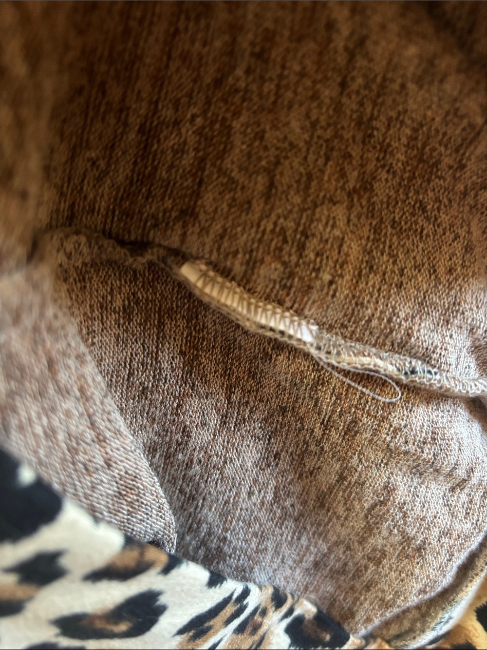 Women's Animal Print Wrap Sweater - Picture 3 of 9